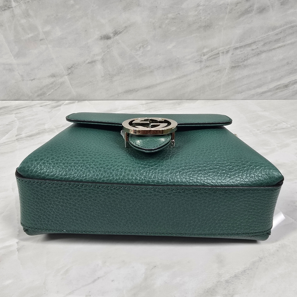 Gucci Green Leather Crossbody Bag - Picture 10 of 15